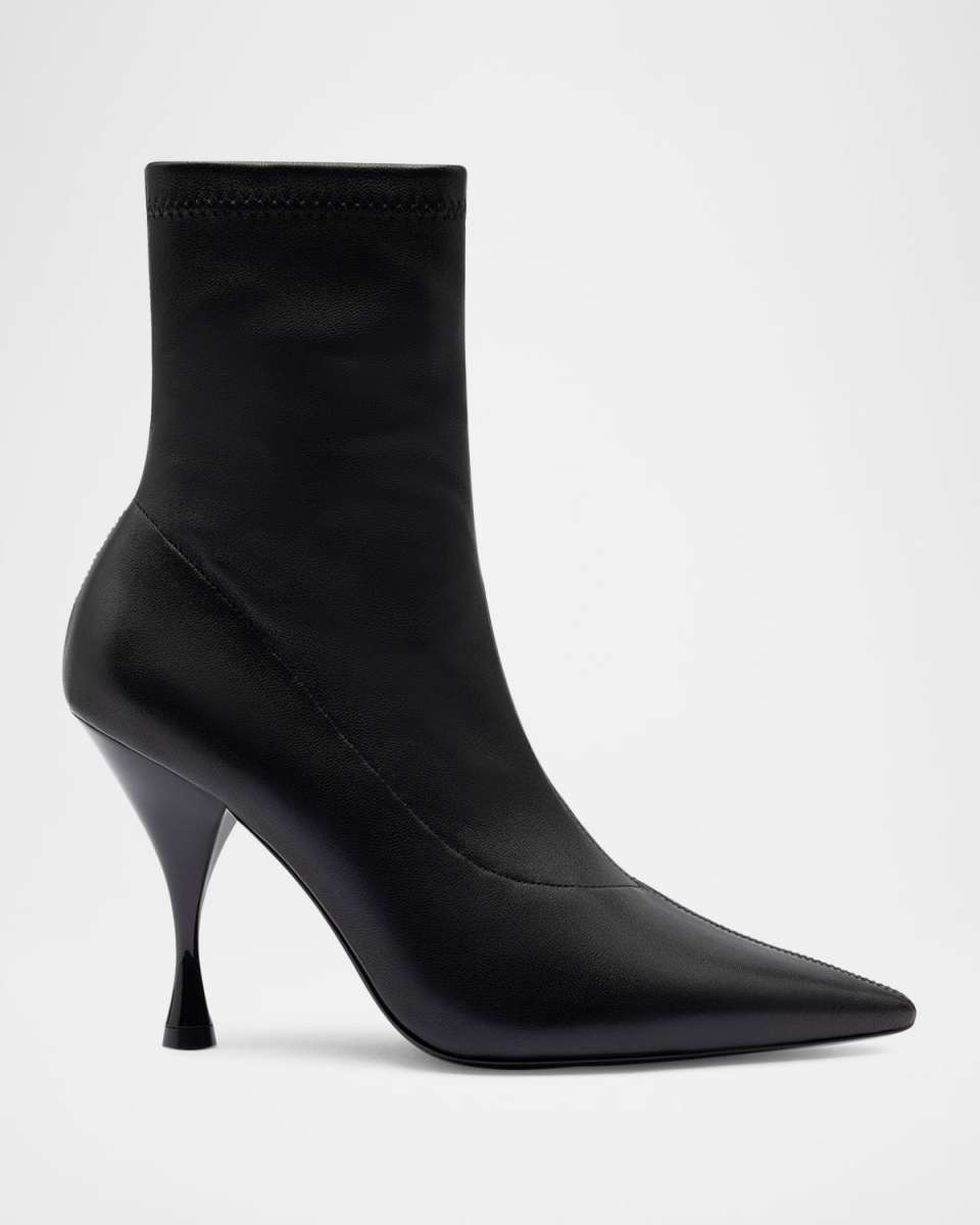 Georgia Stretch Leather Ankle Boots